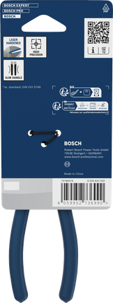 Kìm cắt chéo Bosch 160 mm với tay cầm chống trượt được phủ lớp chống trượt.