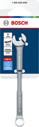 Cờ lê kết hợp Bosch 9 mm bằng thép crom vanadi.