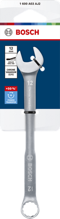 Cờ lê kết hợp Bosch 12 mm bằng thép crom vanadi.