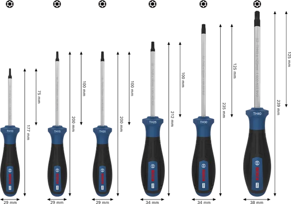 Bộ tua vít PRO Torx Security, 6 chi tiết