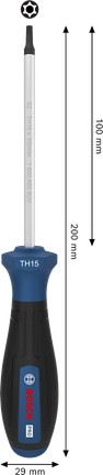 Tua vít Bosch PRO TH15 với tay cầm tiện dụng.
