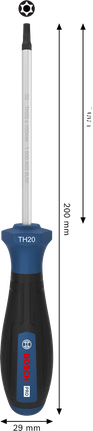 Bộ tua vít Bosch PRO TH20 với tay cầm tiện dụng.