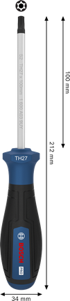 Bộ tua vít Bosch PRO TH27 với tay cầm tiện dụng.