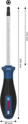 Tua vít Bosch PRO TH40 x 125 mm với tay cầm tiện dụng.
