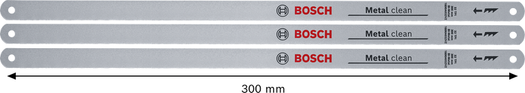 Bộ 3 lưỡi cưa sắt lưỡng kim Bosch 300 mm, 32 răng/inch.