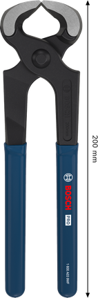 Kìm thợ mộc Bosch PRO 200 mm với tay cầm bọc cao su.