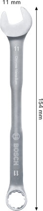 Cờ lê kết hợp Bosch 11 mm bằng thép crom vanadi.