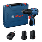 Bộ máy khoan không dây Bosch GSB 16V-50 kèm hộp đựng.