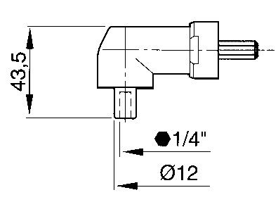 Đầu góc 1/4" - đầu vặn lục giác trong