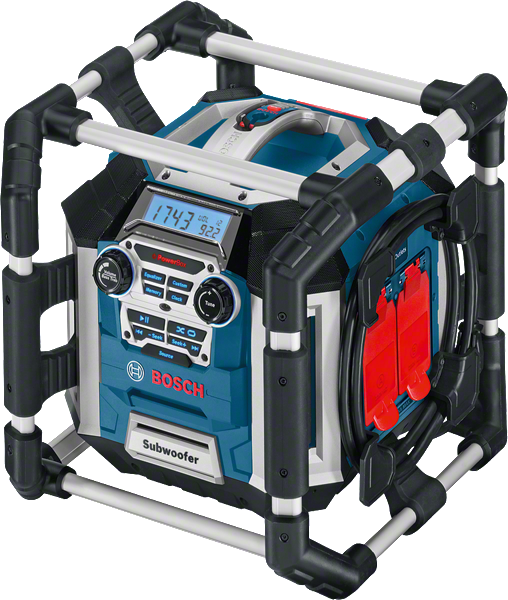 Bộ sạc radio Bosch GML 50 có loa siêu trầm.