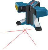 Tia laser phát ra những đường màu đỏ.