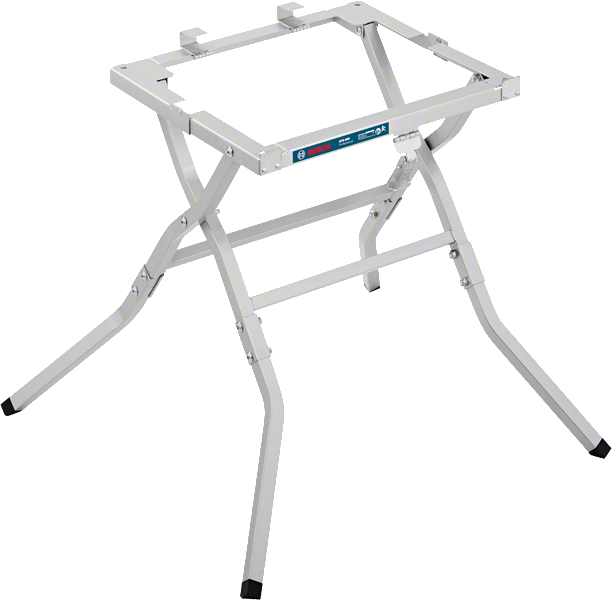 Chân đế cưa Bosch GTA 600, giá đỡ nhẹ có thể gấp lại.