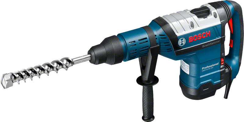 Máy khoan búa quay Bosch GBH 8-45 DV có tay cầm bên hông.